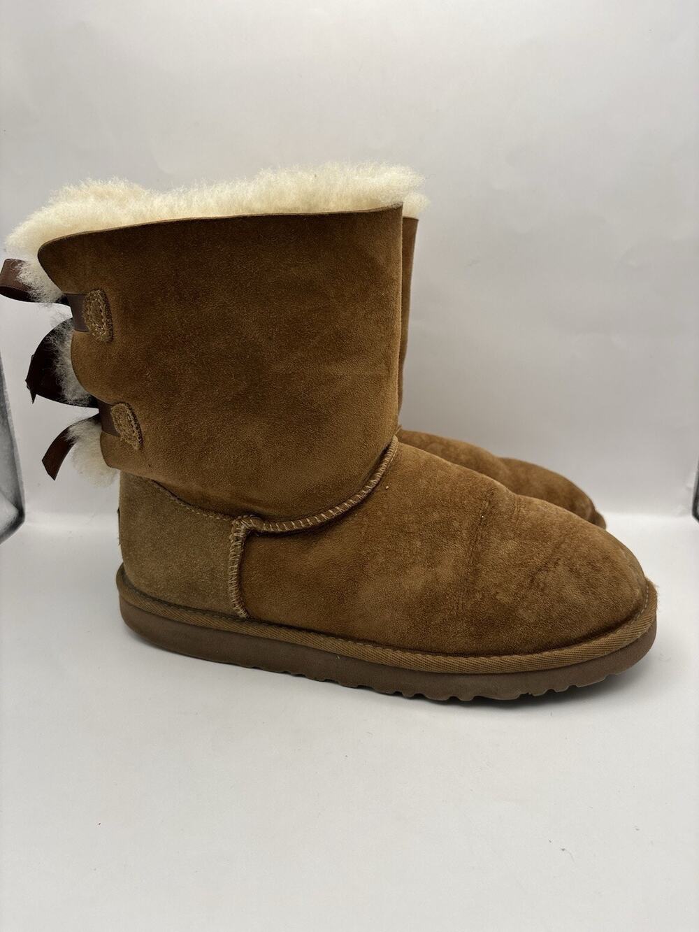 Ugg Bailey Bow II Chesnut Brown Boots Kids Size 6